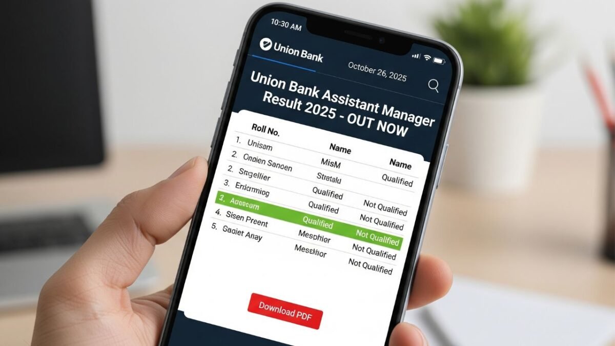 Union Bank Assistant Manager Result 2025