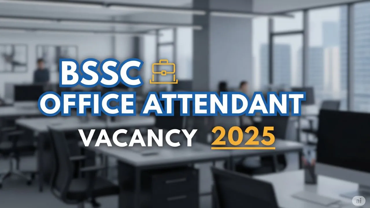 BSSC Office Attendant Vacancy 2025