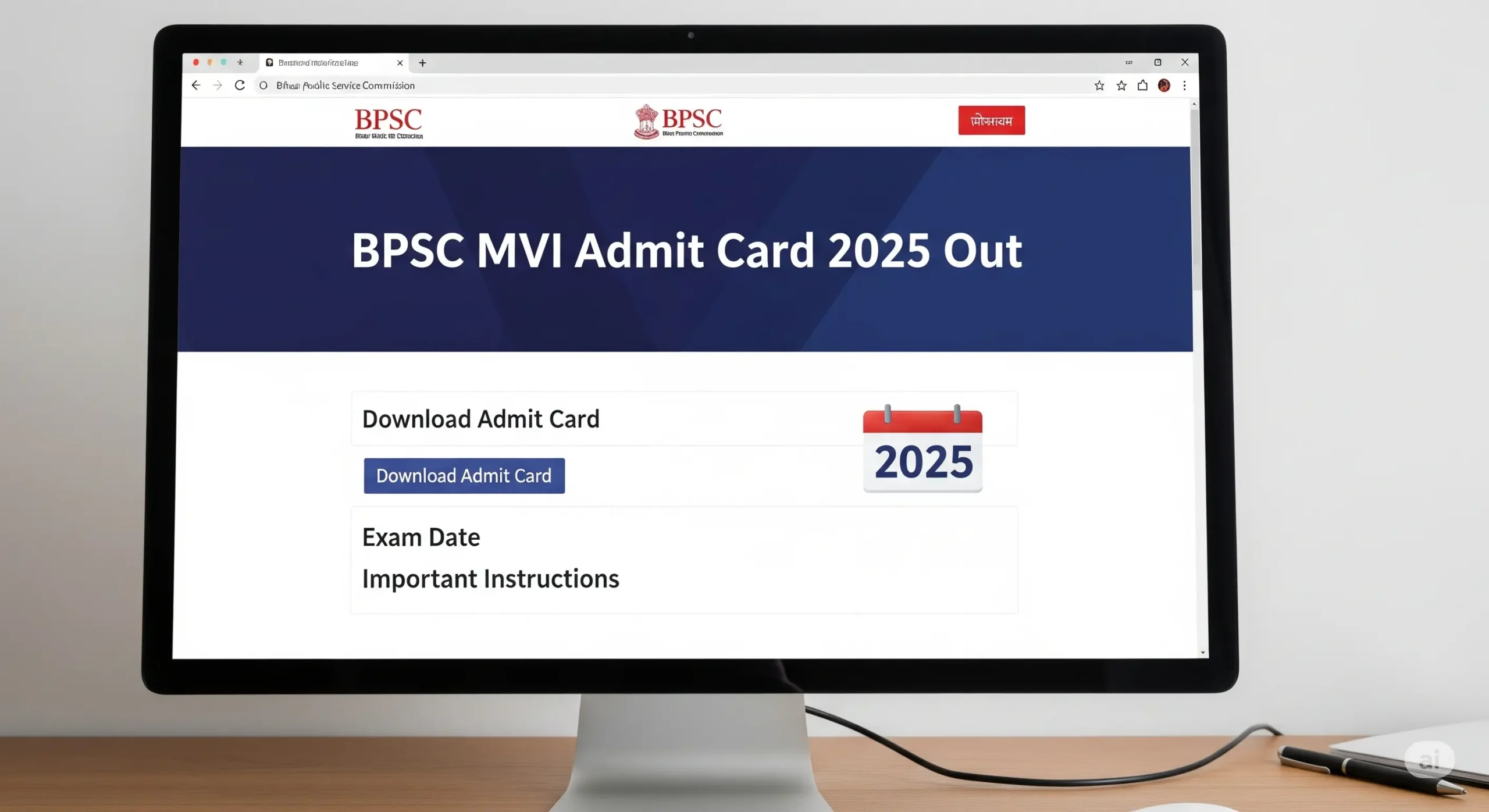BPSC MVI Admit Card 2025