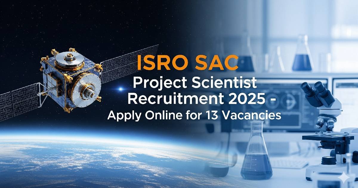 ISRO SAC Project Scientist Recruitment 2025