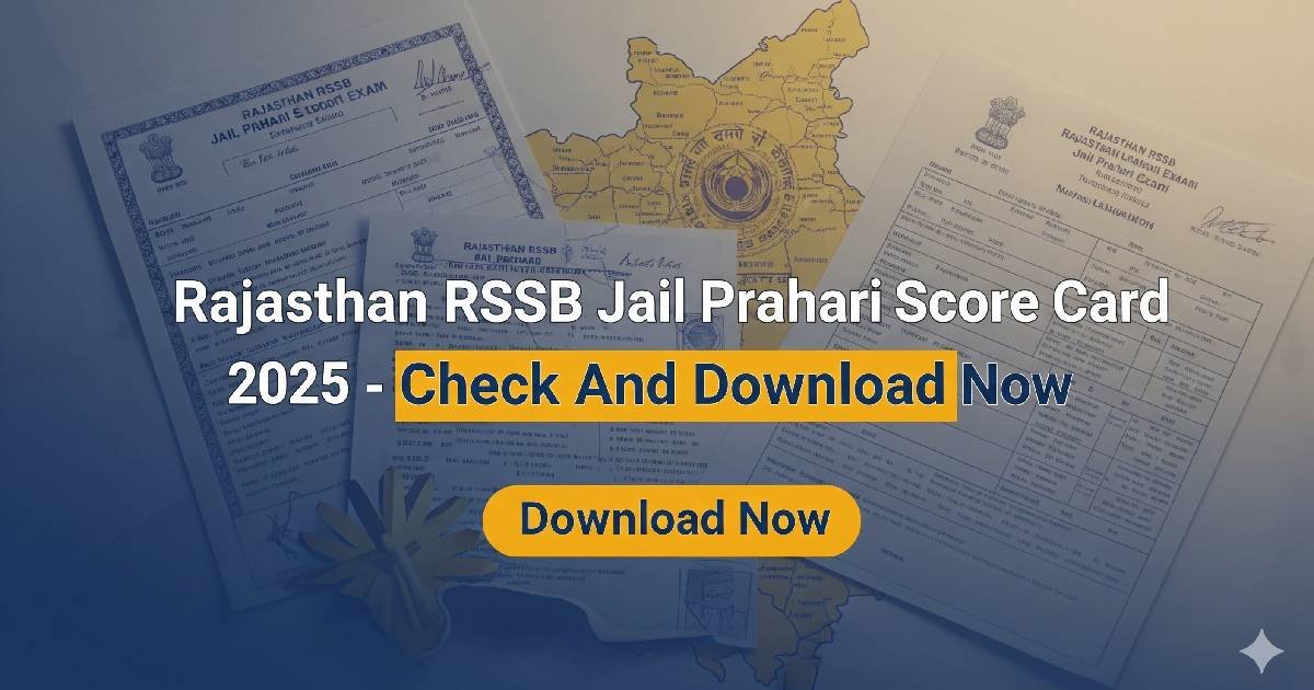 Rajasthan RSSB Jail Prahari Score Card 2025