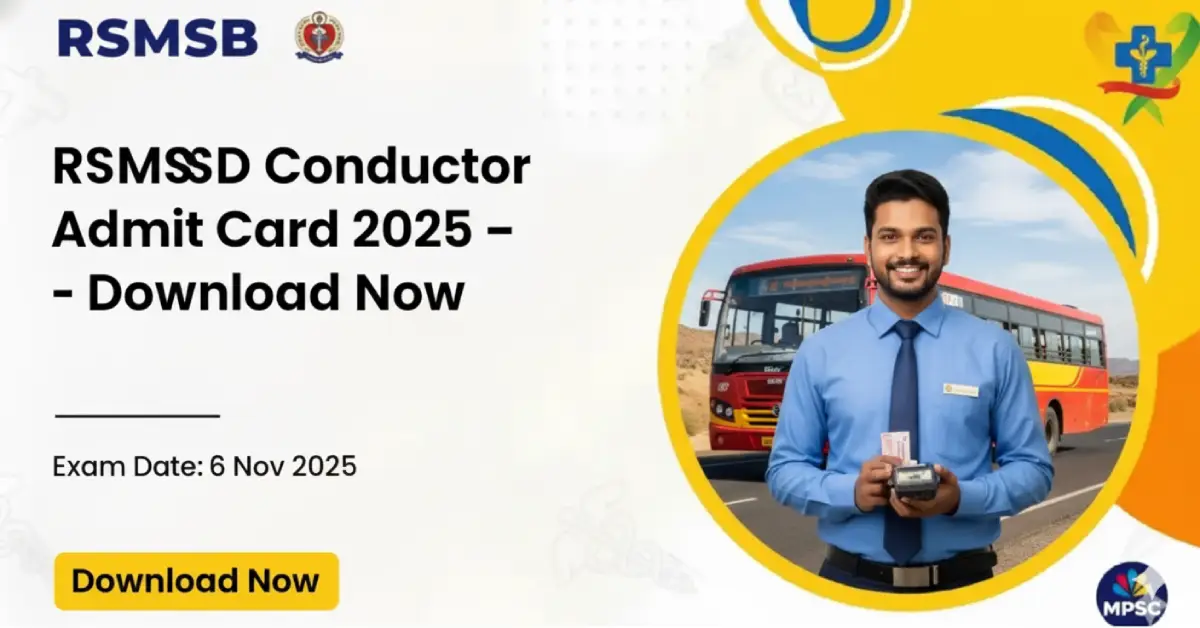 RSMSSB Conductor Admit Card 2025