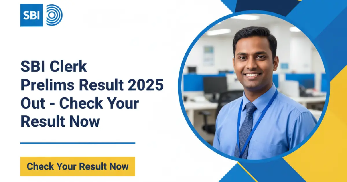SBI Clerk Prelims Result 2025