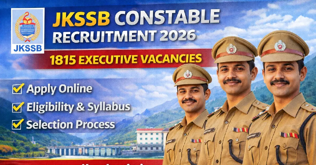 JKSSB Constable Recruitment 2026