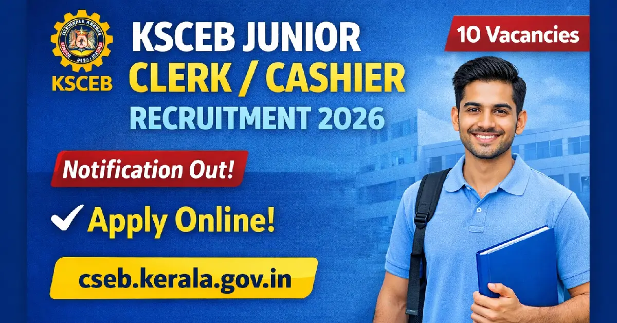 KSCEB Junior Clerk Recruitment 2026