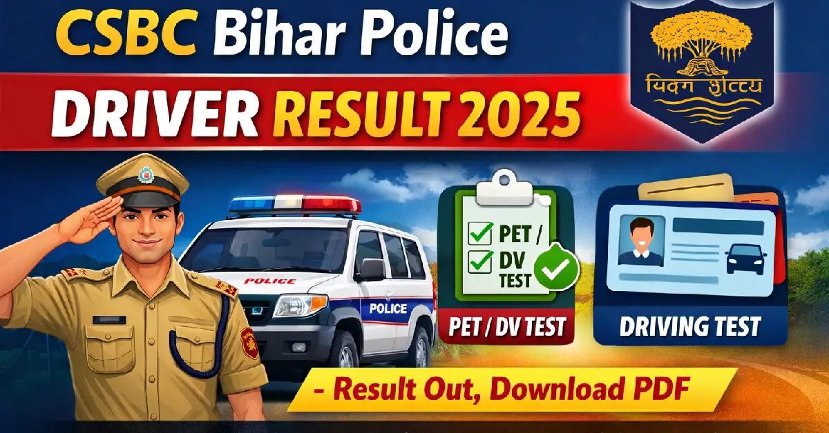 Bihar Police Driver Result 2025