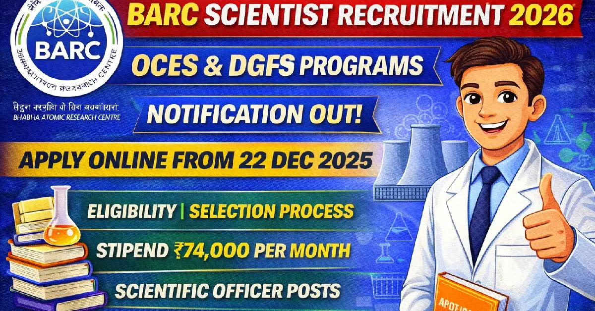 BARC Scientist Recruitment 2026