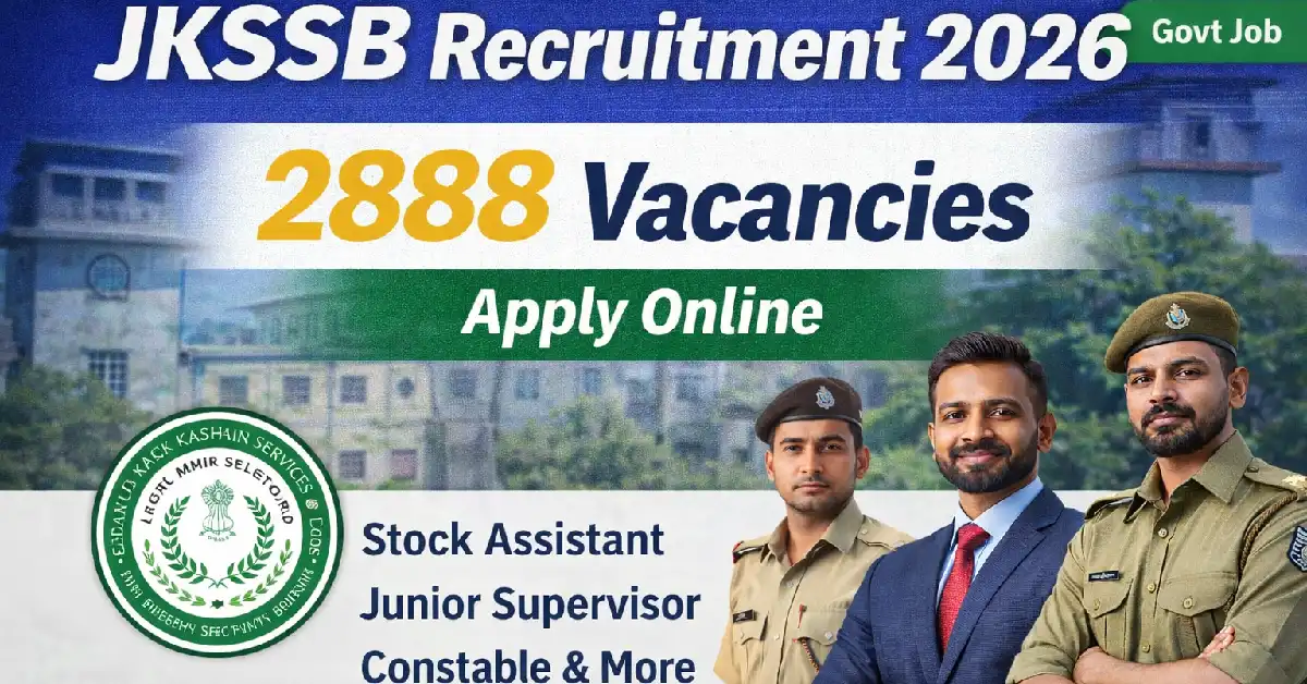 JKSSB Recruitment 2026