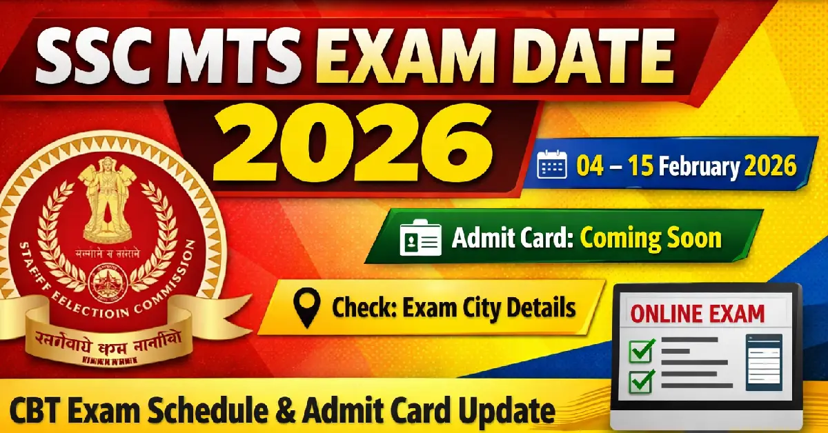 SSC MTS Exam Date 2026
