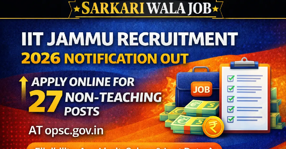 IIT Jammu Recruitment 2026