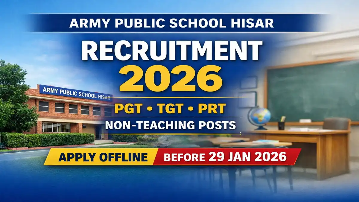 Army Public School Hisar Recruitment 2026