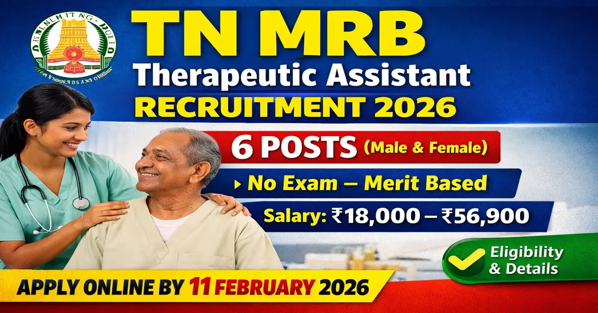 TN MRB Therapeutic Assistant Recruitment 2026