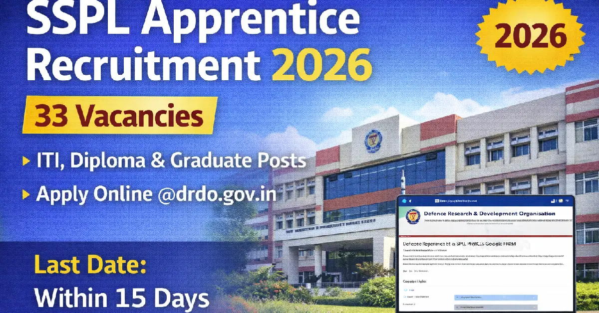 SSPL Apprentice Recruitment 2026