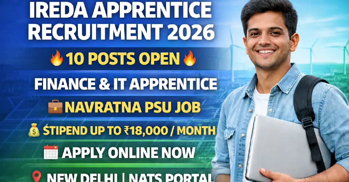 IREDA Apprentice Recruitment 2026