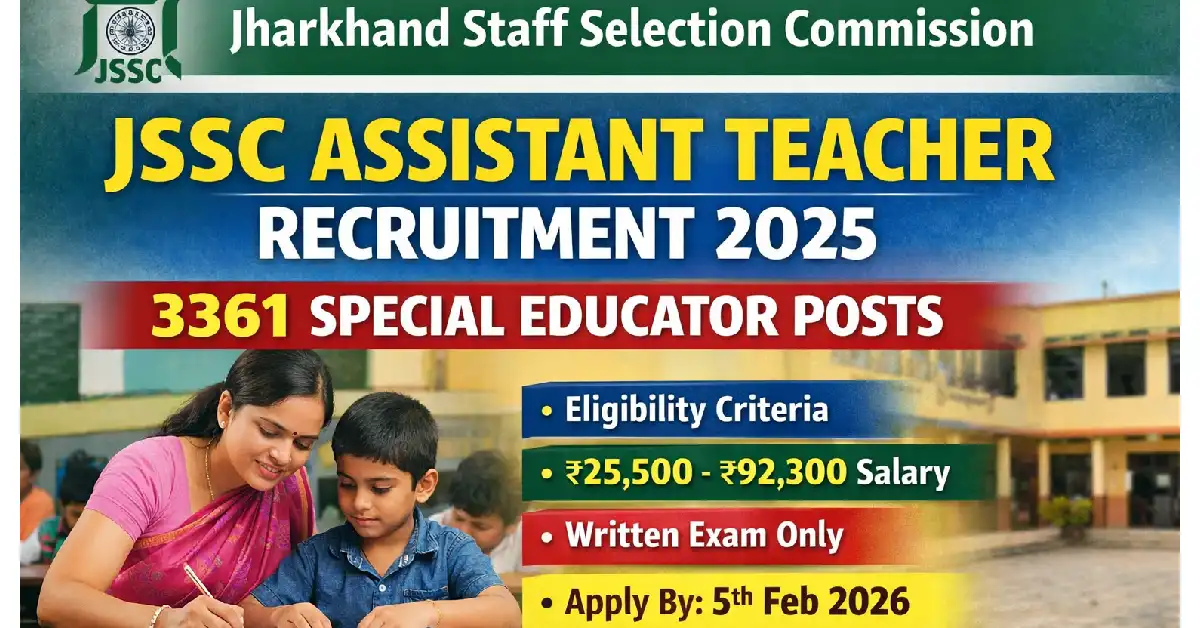 JSSC Assistant Teacher Recruitment 2026