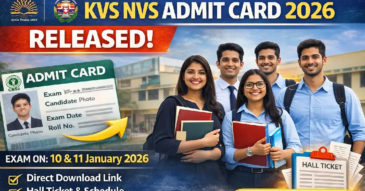 KVS NVS Admit Card 2026