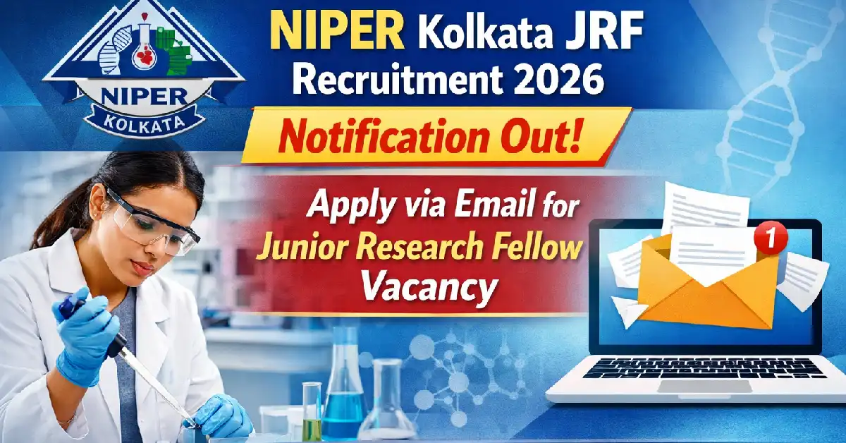 NIPER Kolkata JRF Recruitment 2026