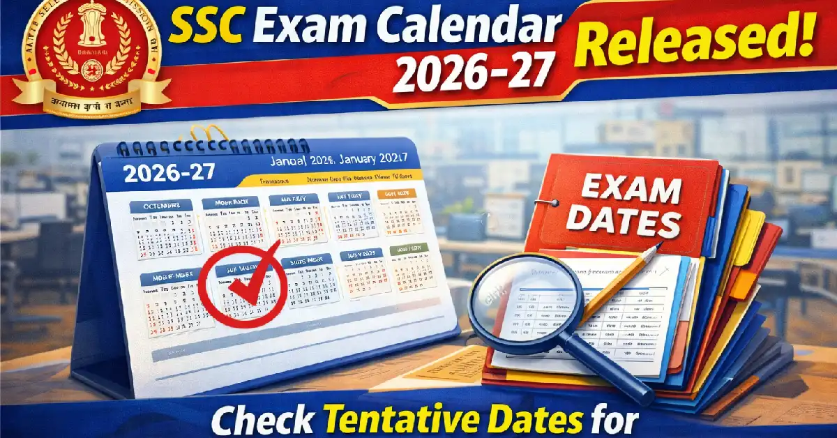 SSC Exam Calendar 2026