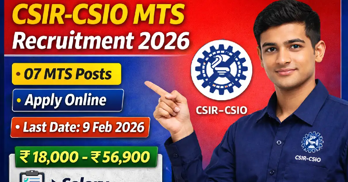 CSIR CSIO MTS Recruitment 2026