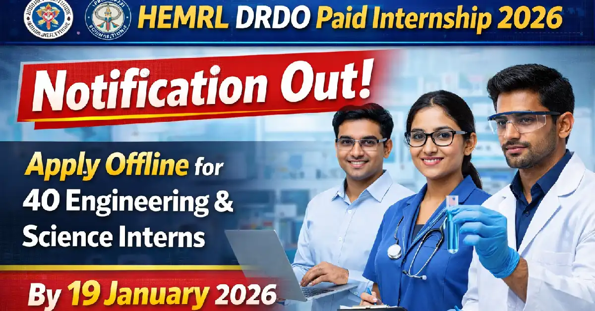 HEMRL DRDO Paid Internship 2026