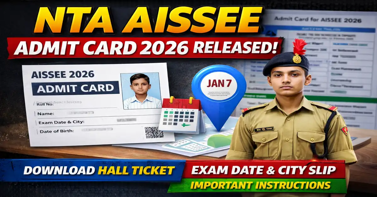 NTA AISSEE Admit Card 2026