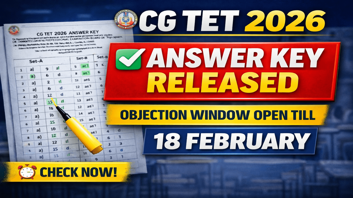 CG TET 2026 Answer Key