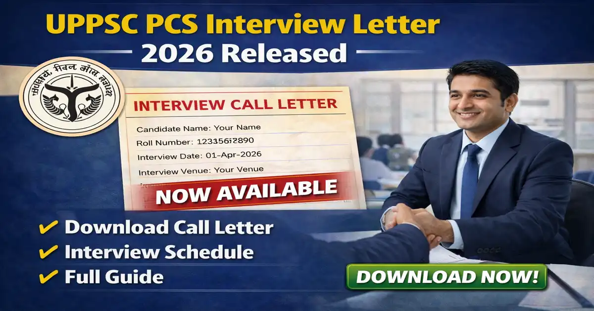 UPPSC PCS Interview Letter 2026