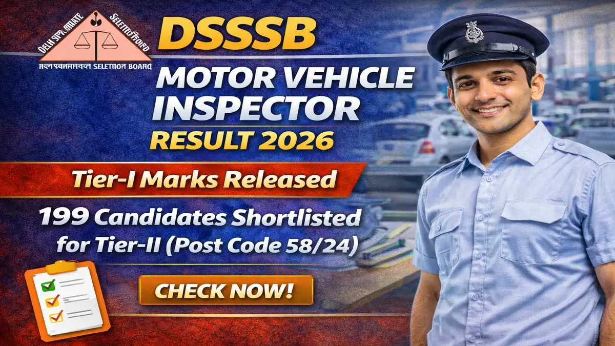 DSSSB Motor Vehicle Inspector Result 2026