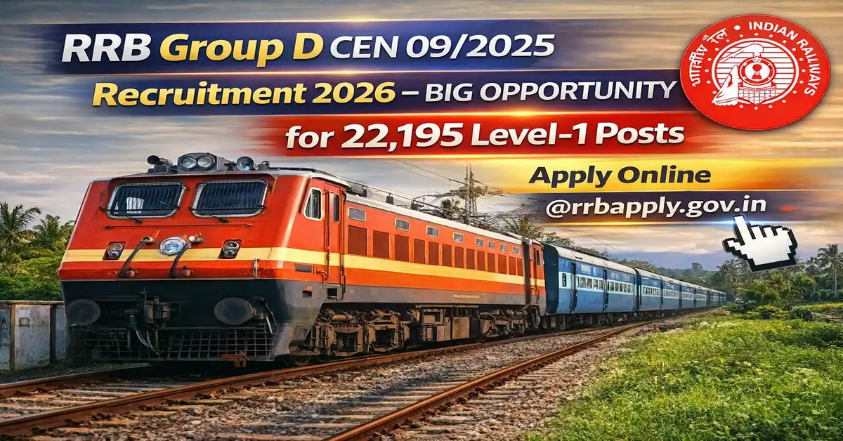 RRB Group D CEN 09/2025 Recruitment 2026