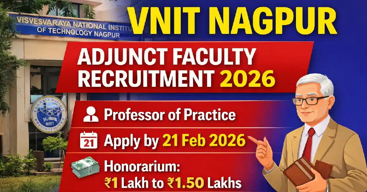 VNIT Nagpur Adjunct Faculty Recruitment 2026