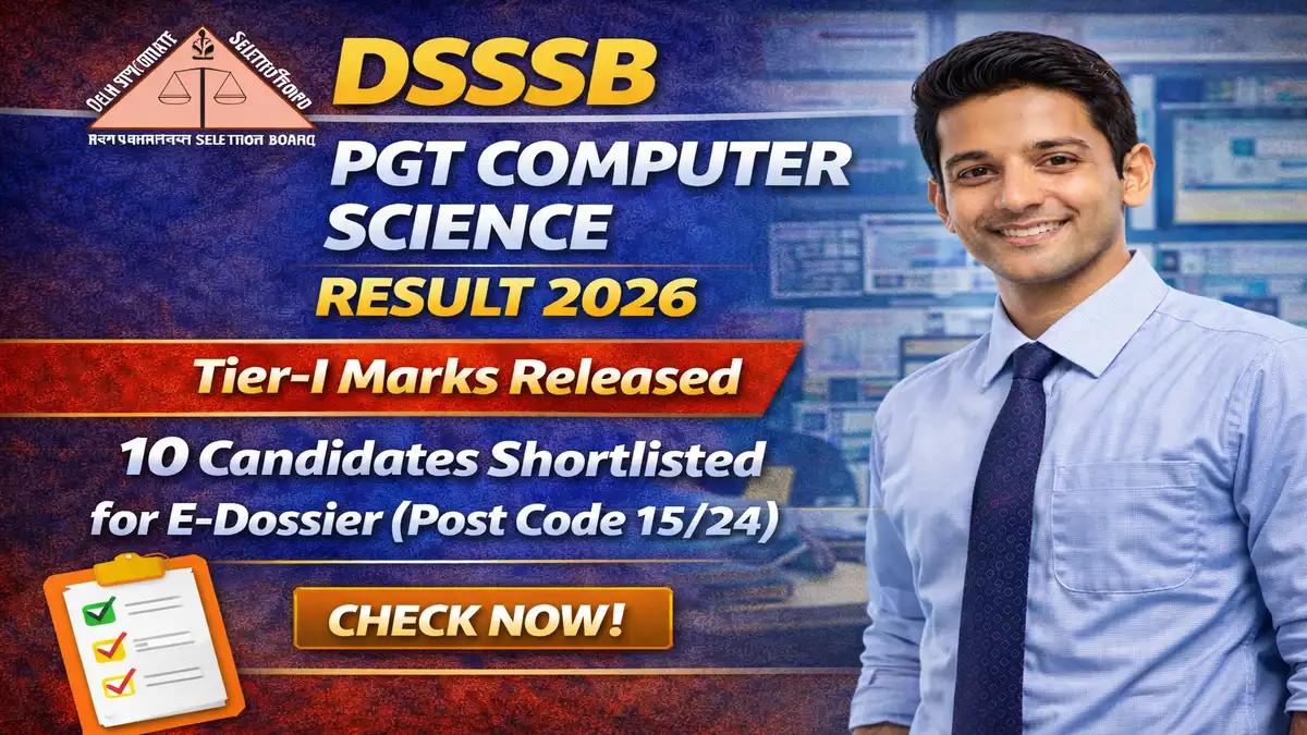 DSSSB PGT Computer Science Result 2026