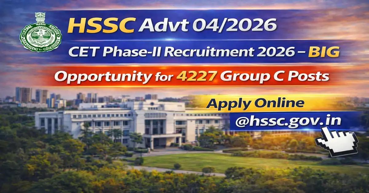 HSSC CET Phase-II Recruitment 2026