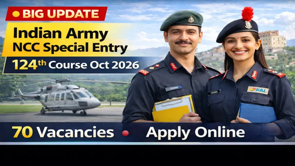 Indian Army NCC Special Entry 124th Course Oct 2026
