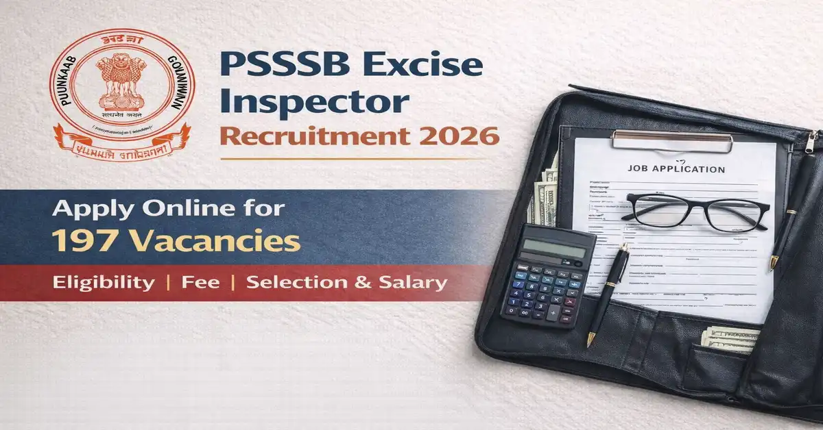 PSSSB Excise Inspector Recruitment 2026