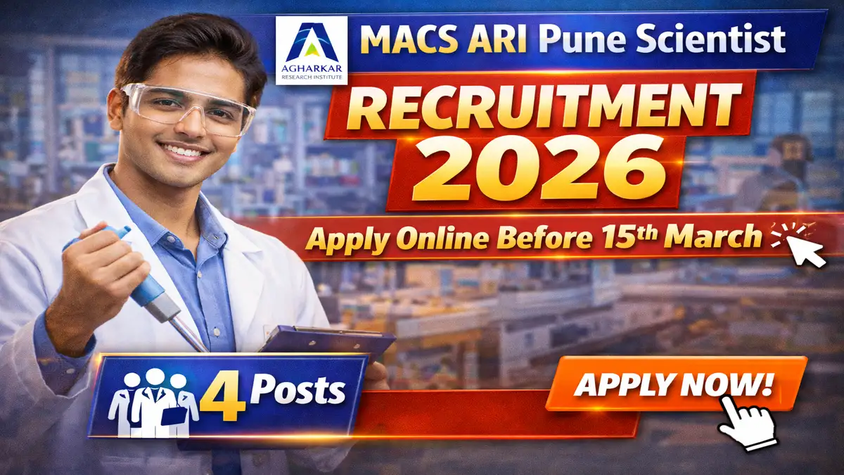 MACS ARI Pune Scientist Recruitment 2026