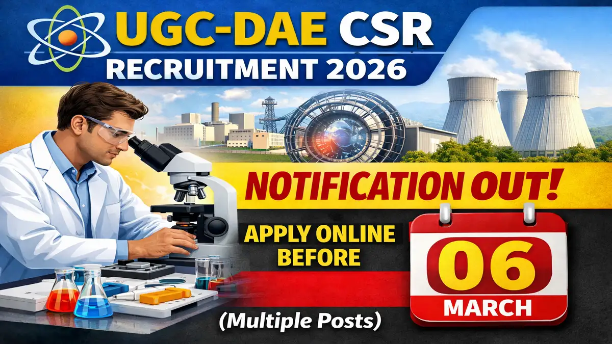 UGC-DAE CSR Recruitment 2026
