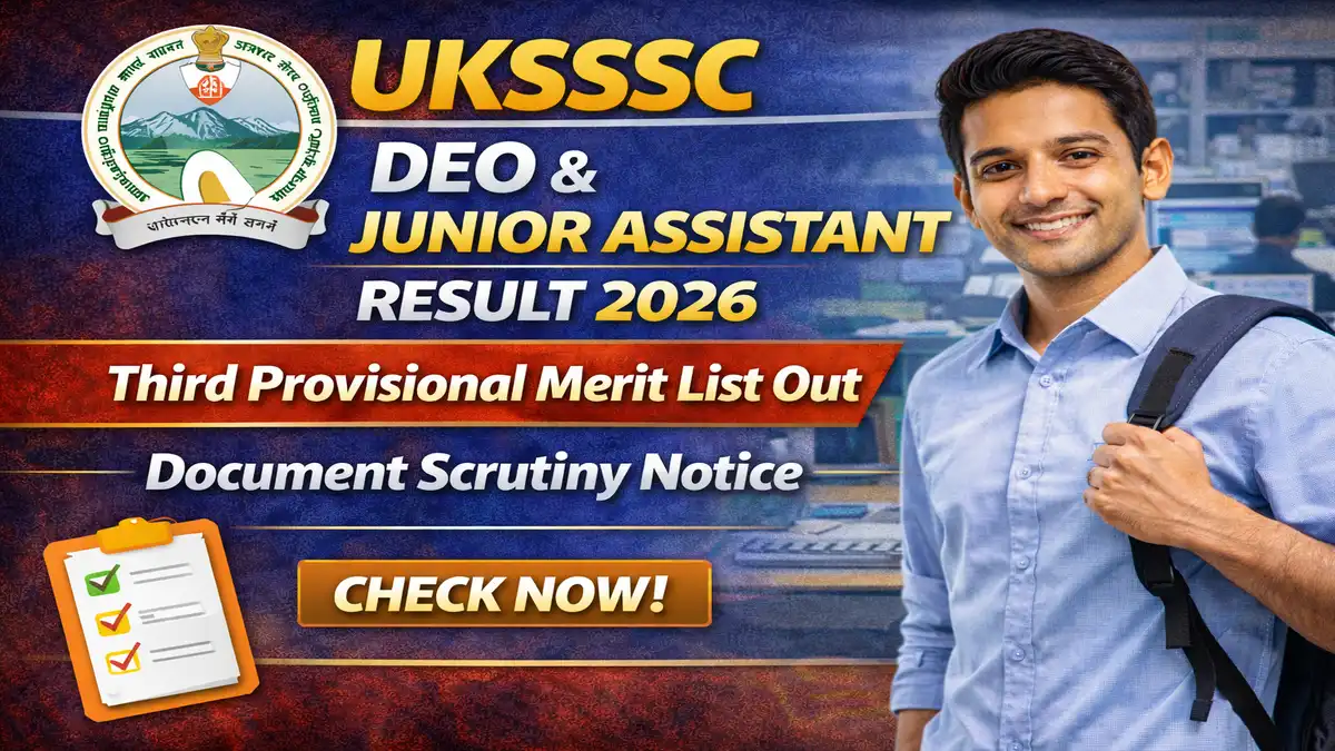 UKSSSC DEO & Junior Assistant Result 2026