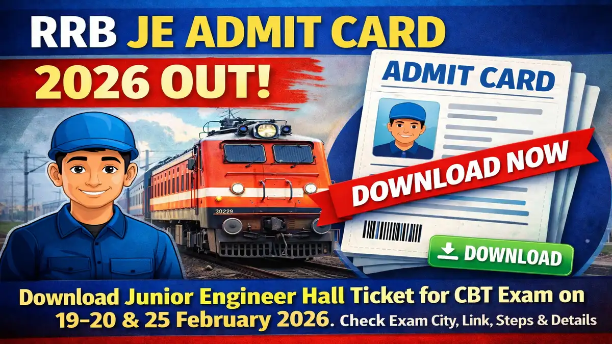 RRB Junior Engineer Admit Card 2026