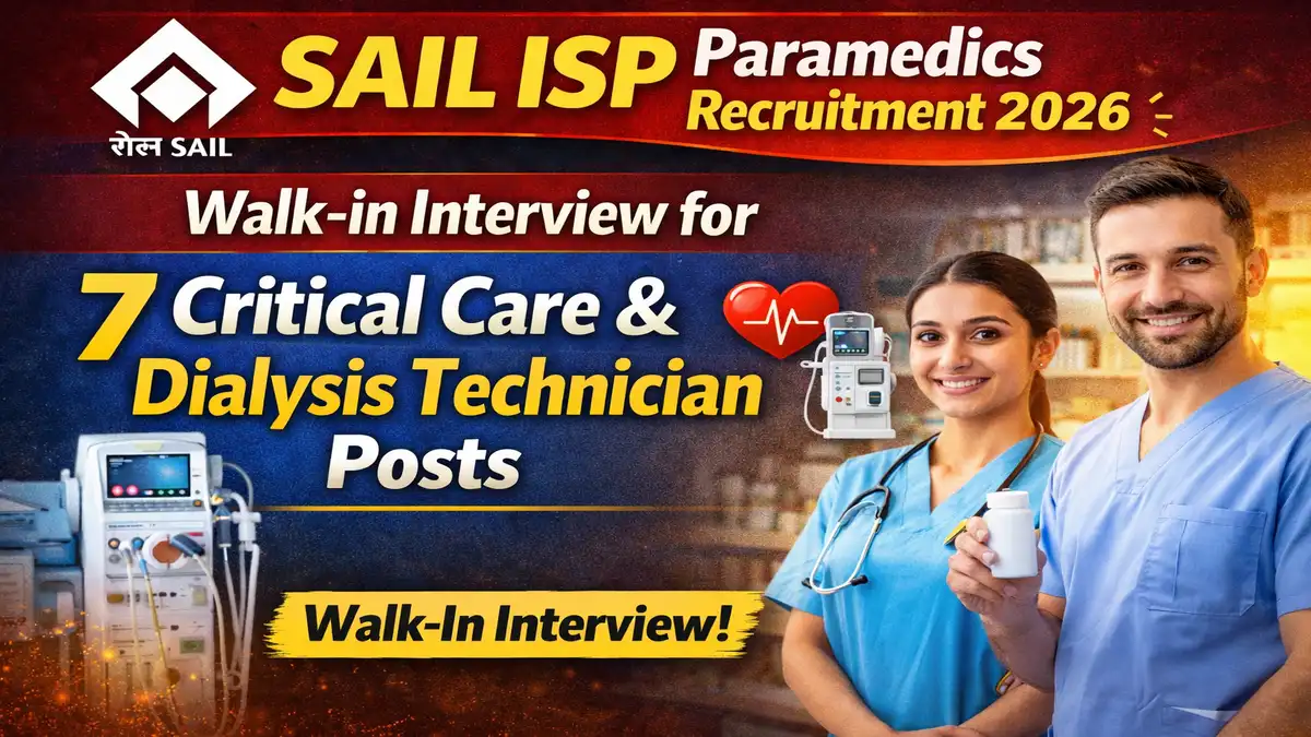 SAIL ISP Paramedics Recruitment 2026