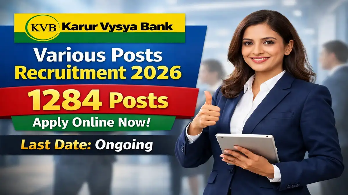 Karur Vysya Bank Various Posts Recruitment 2026