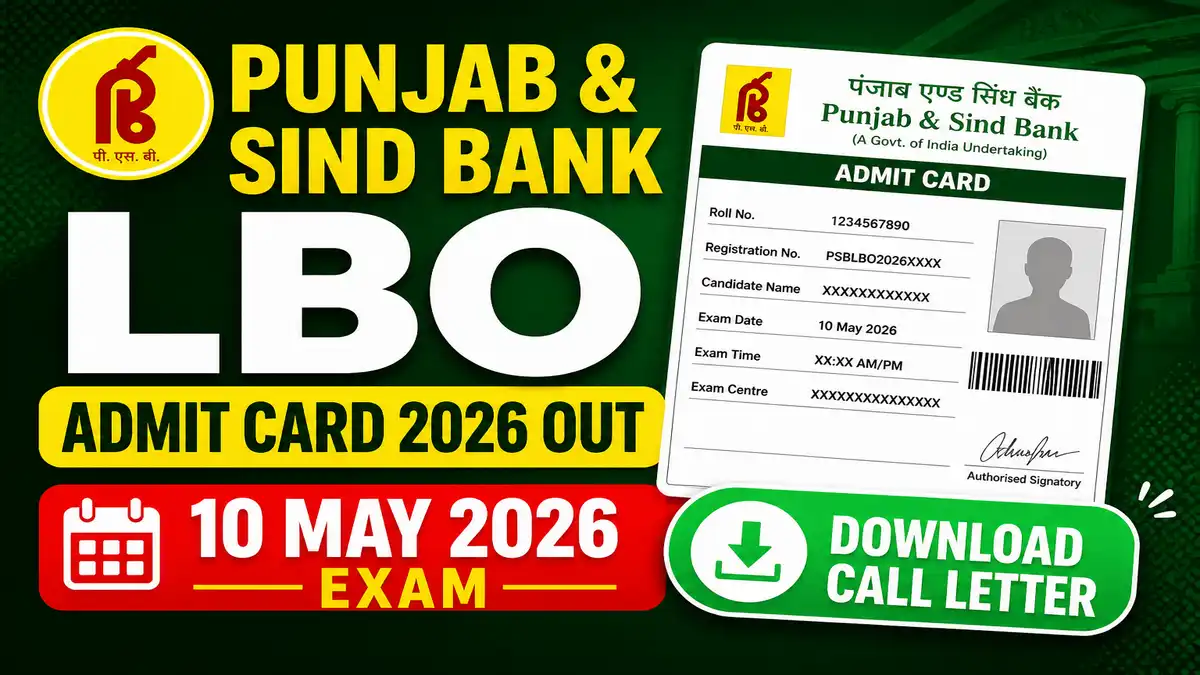 Punjab and Sind Bank LBO Admit Card 2026