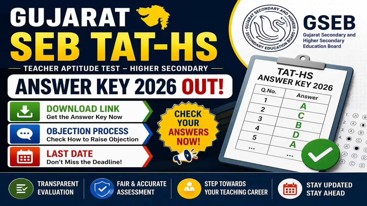 Gujarat SEB TAT-HS Answer Key 2026 Out