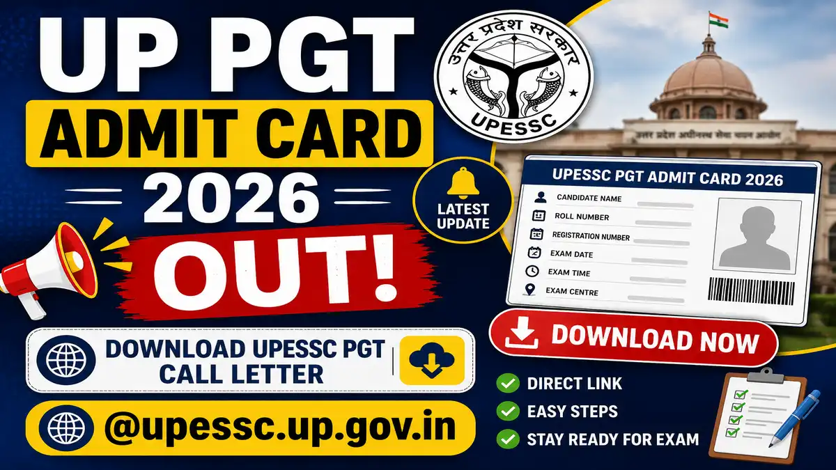 UP PGT Admit Card 2026 OUT