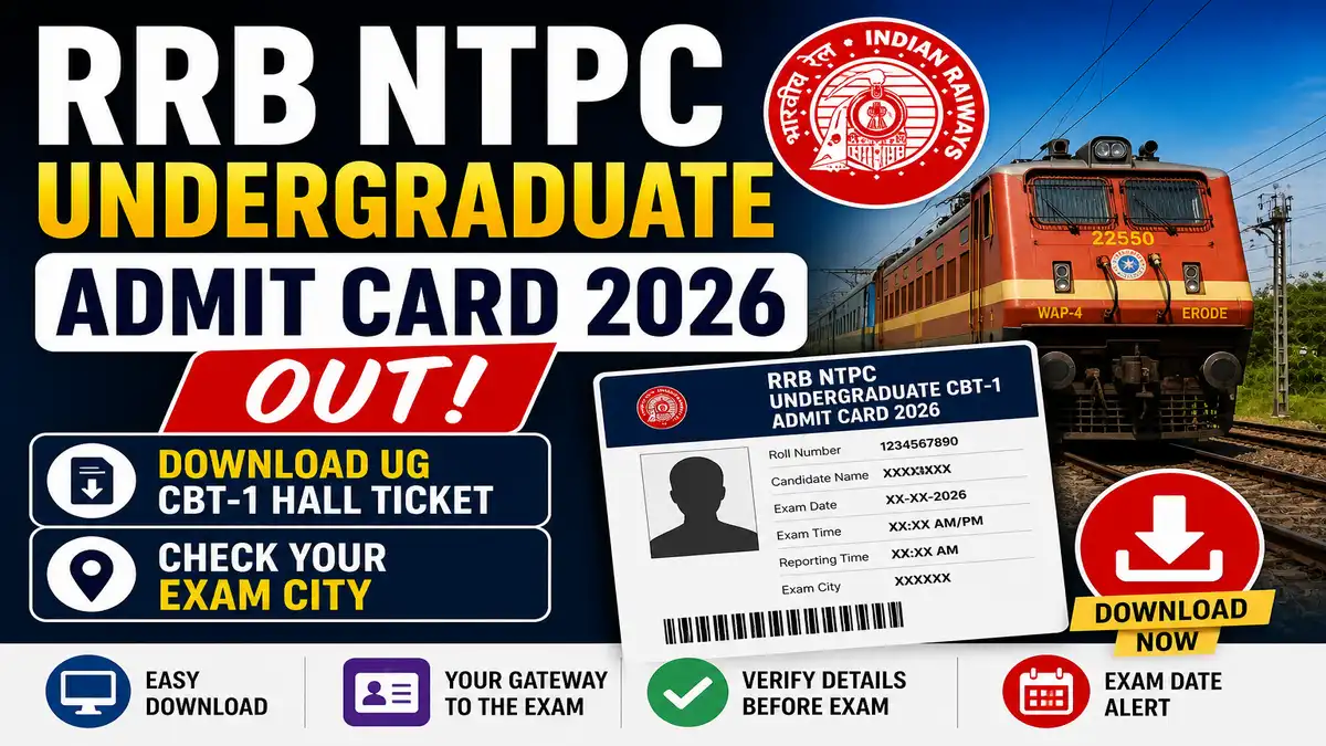 RRB NTPC Undergraduate Admit Card 2026 Out
