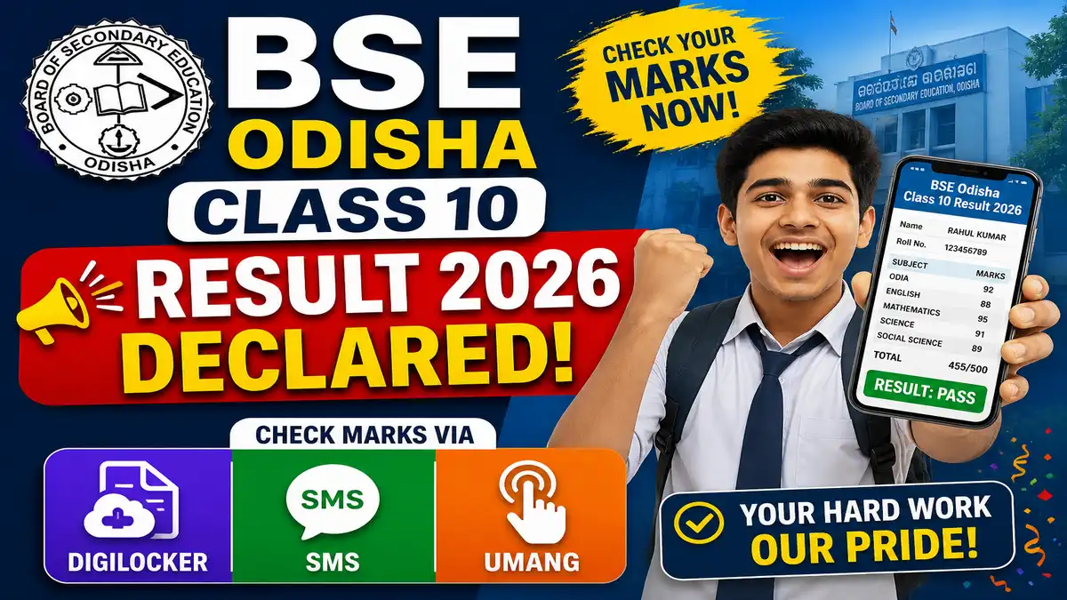 BSE Odisha Class 10 Result 2026 Declared