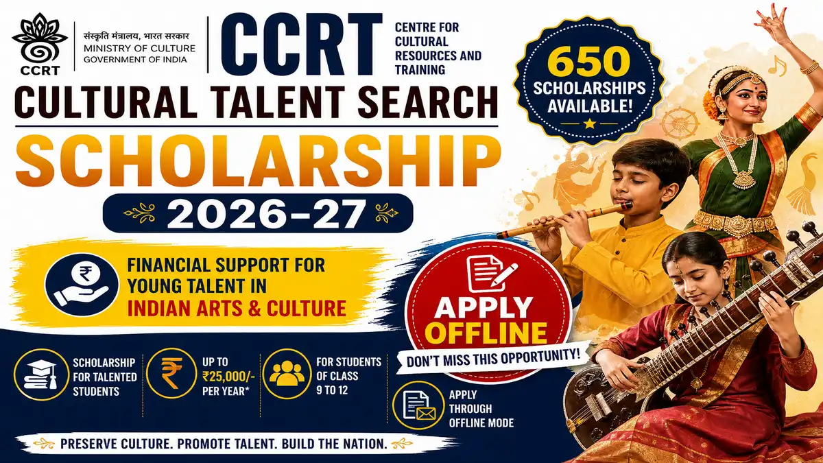 CCRT Cultural Talent Search Scholarship 2026-27