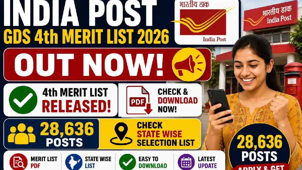 India Post GDS 4th Merit List 2026
