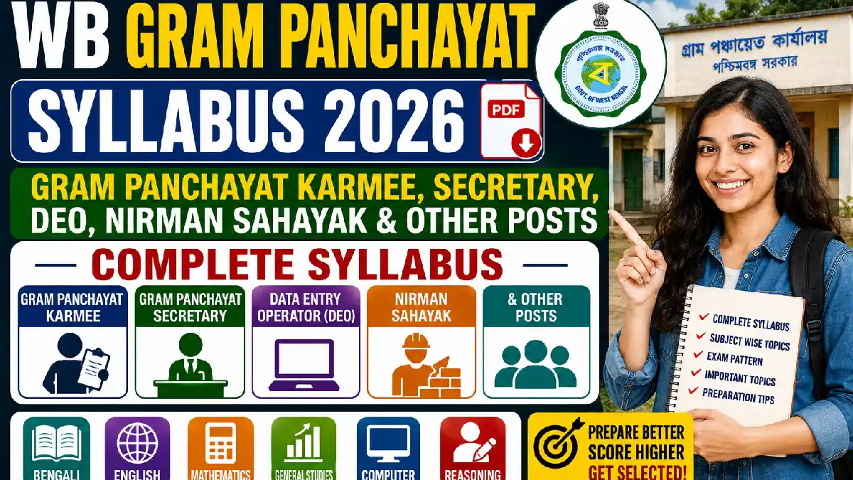 WB Gram Panchayat Syllabus 2026