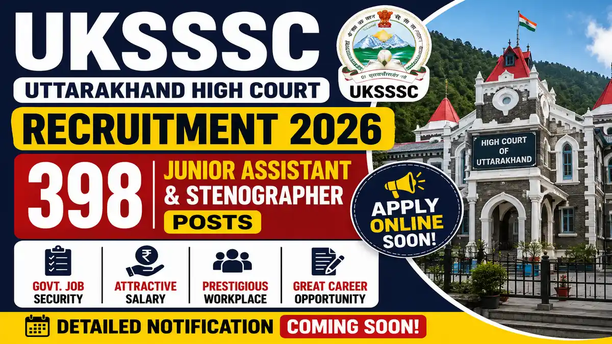 UKSSSC Uttarakhand High Court Recruitment 2026