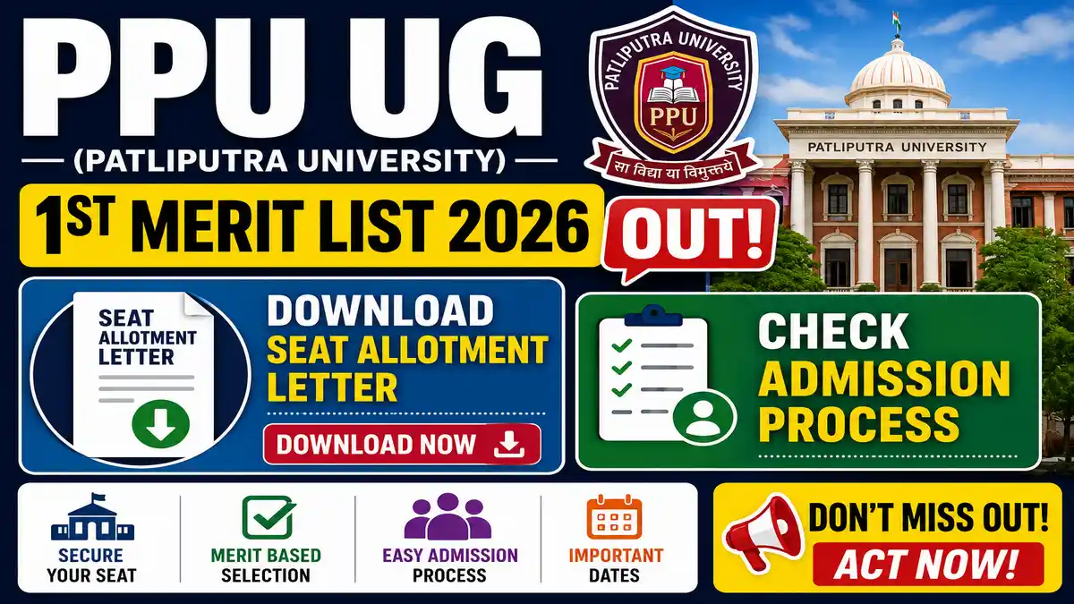 PPU UG 1st Merit List 2026